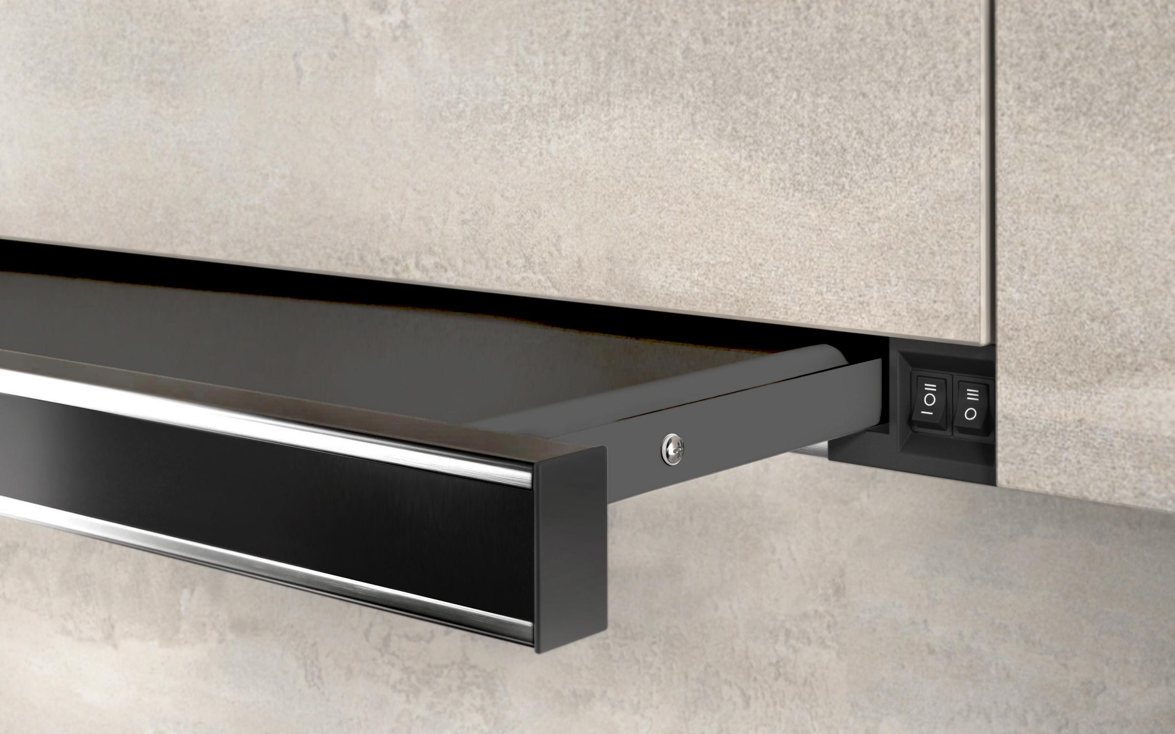 Extractor hood Ivento, black + black glass panel  2